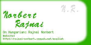 norbert rajnai business card